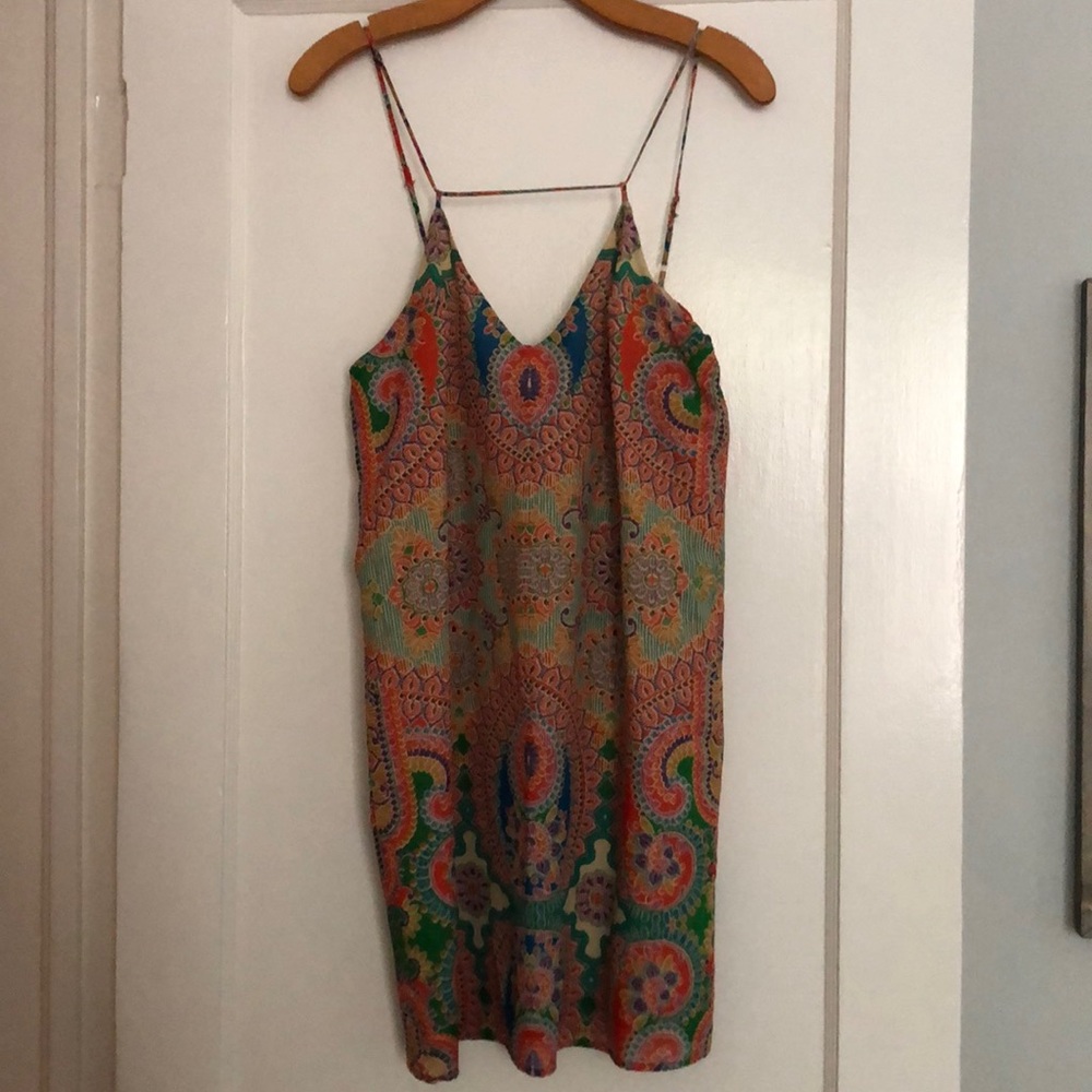 Colorful strappy mini dress